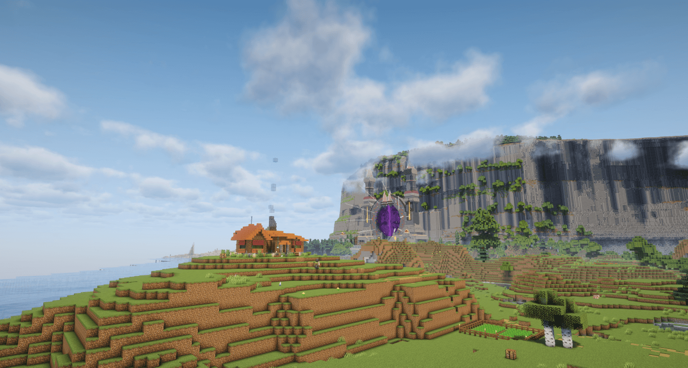 Felsen Friedas Haus mit Portal im Hintergrund